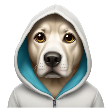 Dog Wearing hoddie sticker