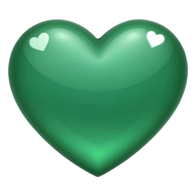 Emerald green heart emoji sticker