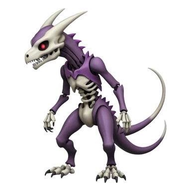 Badass Edgy Dark Evil Spectral Dusky Spooky Skeletal Cool shot Stylish Handsome Duskull-Marowak-Darkrai-Genesect-Fakémon-fusion (full body) sticker