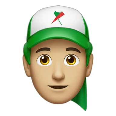 Steve Jobs with an algerian flag cap sticker