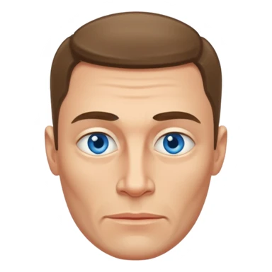 big  clean shaven russian man thick jawed sticker