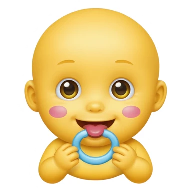 emoticon baby with sucker sticker
