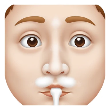 nose with white powder on nostrils sticker