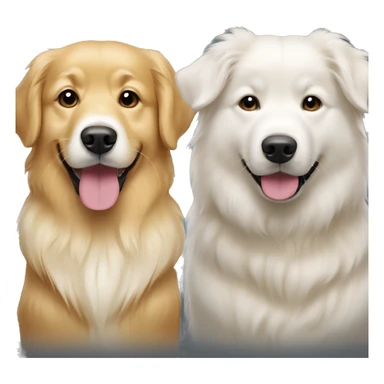 Golden Retriever and Samoyed mix sticker