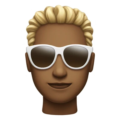 🌞🕶️ this iPhone sun emoji with white sunglasses on  sticker