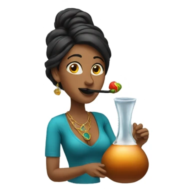 hookah woman sticker