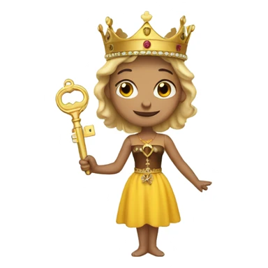 Heidi with crown and key sticker