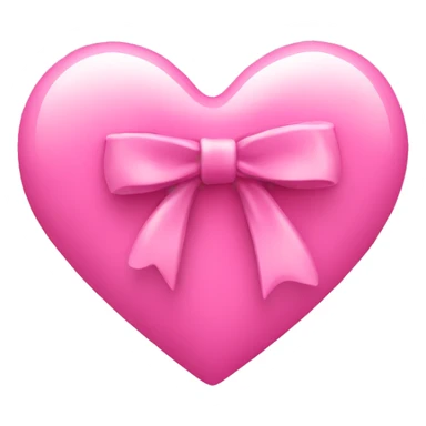 Pink heart with bow sticker
