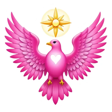 6 wings emblem holy light pink sticker