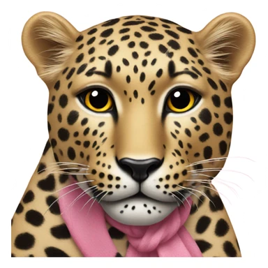 A leopard with a pink print  sticker