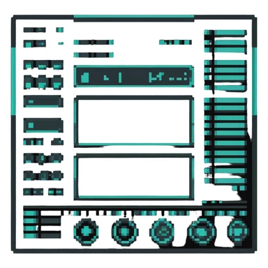 futuristic interface panel sticker