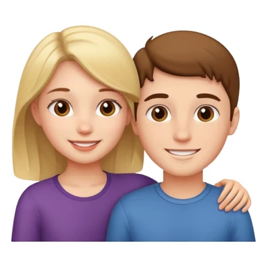 Intimate girl and boy sticker