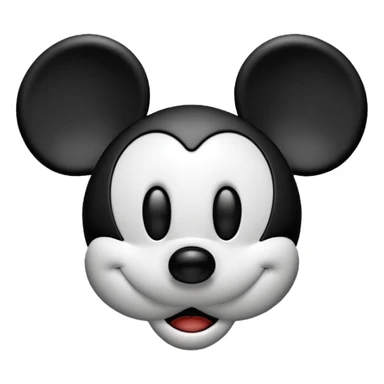 Upside down mickey mouse outline With thin face sticker