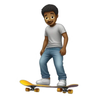 skateboarder with huge pants sticker