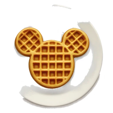 A plate of mickey waffles sticker