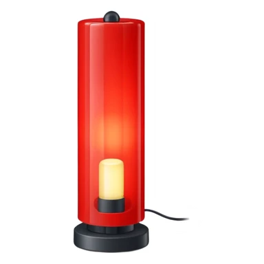 1980s red lighting lamp sticker
