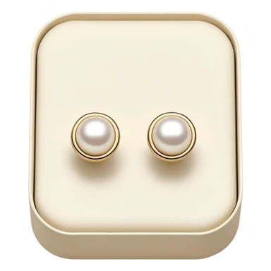 Earrings (in box, front view) – Ivory, no need to add face or emoji sticker