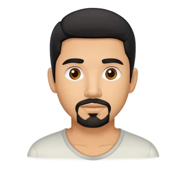 hispanic man black hair gotee sticker