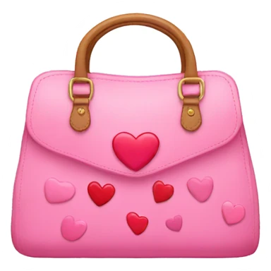 pink purse with hearts  sticker