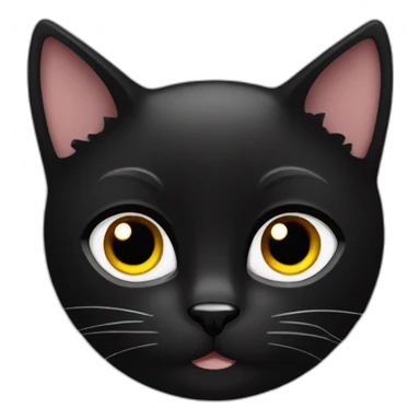 black cat with silent meows sticker