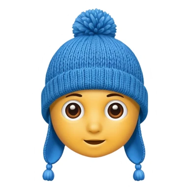Winter Knit Hat blue  sticker