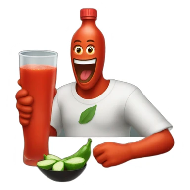 drinking sriracha sticker