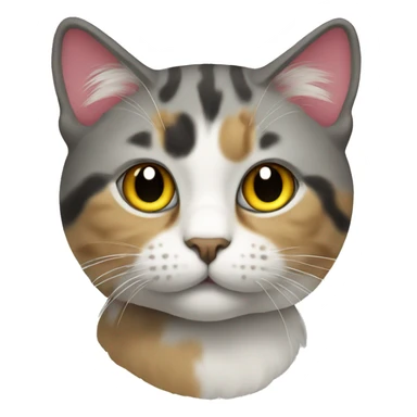 cat multicolor sticker