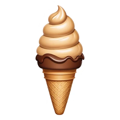 Chocolate ice cream cone  sticker