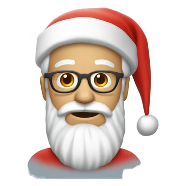 père Noël avec cadeau est costume rouge et barbe blanche sticker