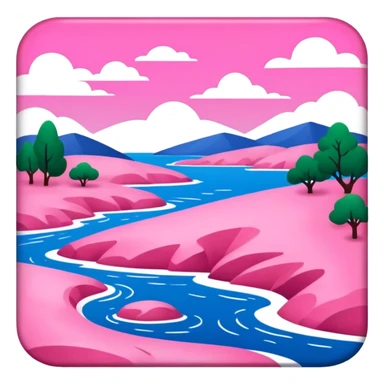 Matisse slop style pink SPAM art landscape sticker