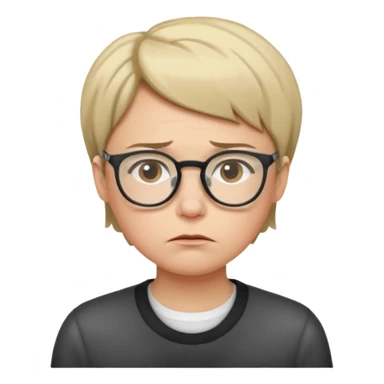 FROWN EXPRESSION WITH GLASSES sticker