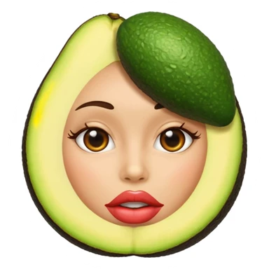 Aguacat con labios grandes  sticker