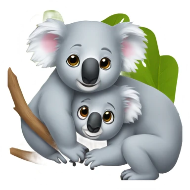 Two koalas cuddling sticker