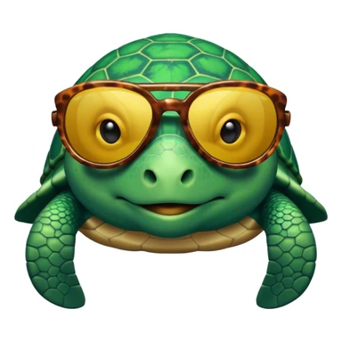 Sea turtel with sun glasses sticker