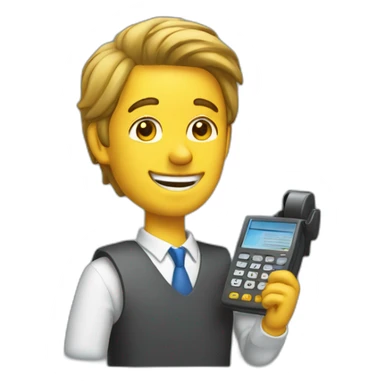 clerk with the dataphone sticker