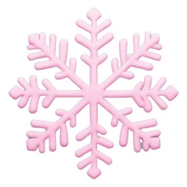 pastel pink snowflake  sticker