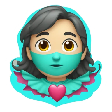 Corazón de color turquesa sticker