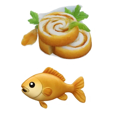 Fish Cake with Swirl sticker