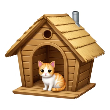 Cat hut sticker