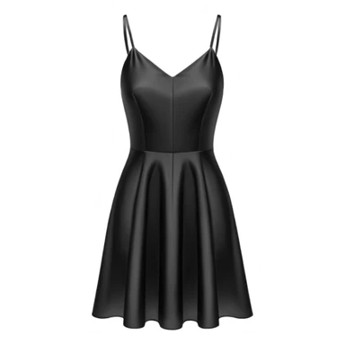 Strappy short black dress made of silk on a headless mannequin  sticker