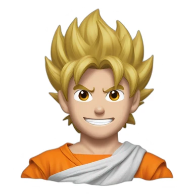 Emmanuel Macron as son goku sticker