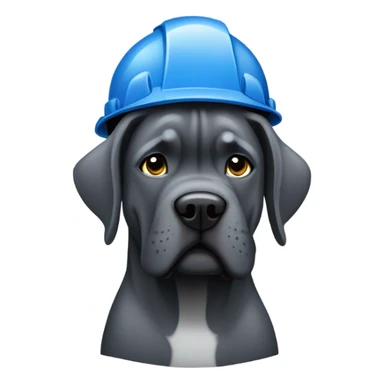 A blue-colored Cane Corso as a construction worker. sticker