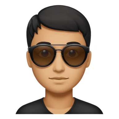 shorkshire con lentes de sol completamente negros sticker