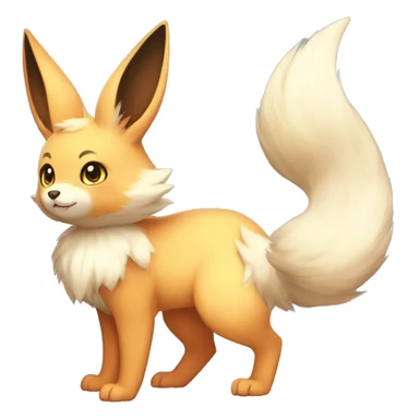 Eeveelution-Bunny-Fox-Pokémon-fusion full body sticker