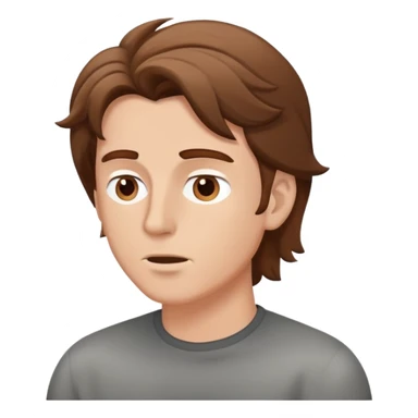 White man with brown hair blowing in the wind  sticker