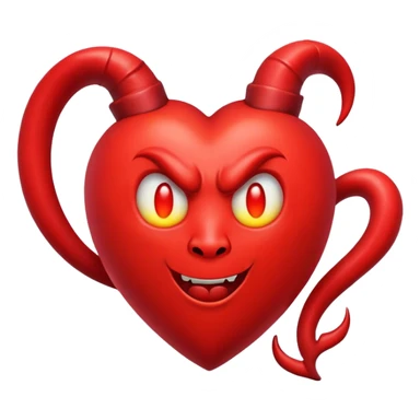 Devil heart sticker