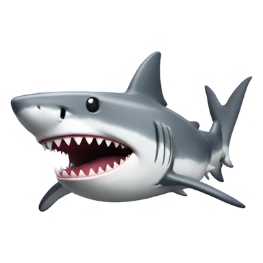 big shark listening to music  sticker