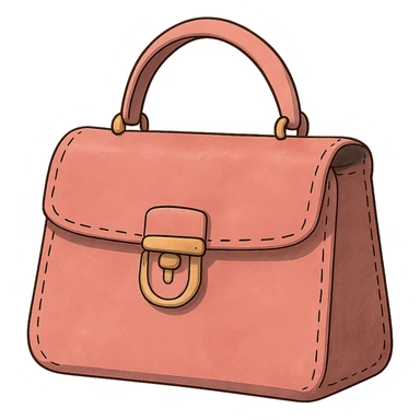 ghibli style pink designer purse sticker
