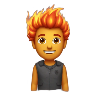 fiery heart  sticker