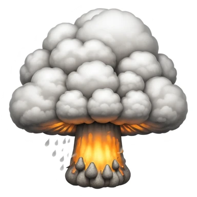 An emoji that depicts the cloud of a nuclear explosion sticker